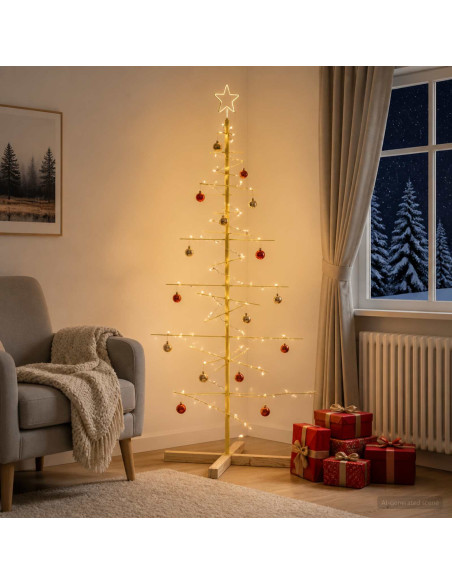 Albero di Natale in metallo con supporto KUOPIO 150 cm Acciaio