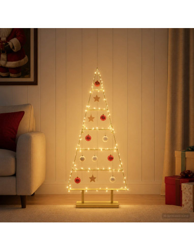 Albero di Natale in metallo KUOPIO 90 cm Acciaio Oro