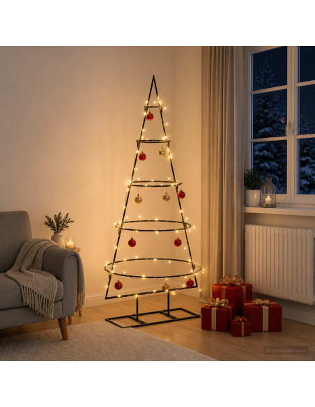 Albero di Natale in metallo con supporto KUOPIO 125 cm