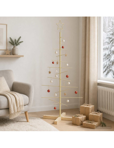 Albero di Natale in metallo con supporto KUOPIO 120 cm Acciaio