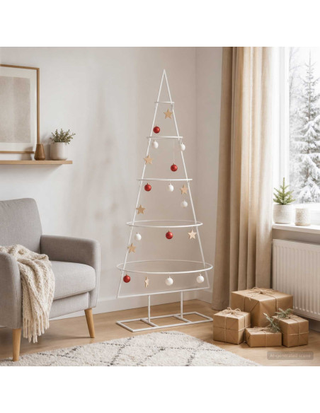 Albero di Natale in metallo con supporto KUOPIO 125 cm Acciaio