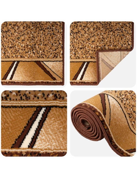 Tappeto Runner FLORNES Tessuto Beige PP 7 mm