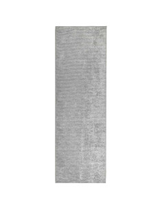 Tappeto Grigio 80 x 400 cm 100% Poliestere 3 mm Lavabile 2
