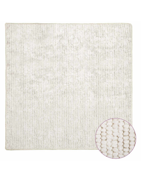 Tappeto Crema 100 x 100 cm 100% Poliestere 3 mm Lavabile