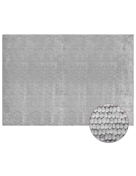 Tappeto Grigio 160 x 230 cm 100% Poliestere 3 mm Lavabile