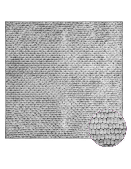 Tappeto Grigio 100 x 100 cm 100% Poliestere 3 mm Lavabile