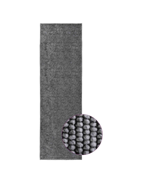 Tappeto Antracite 100 x 250 cm 100% Poliestere 3 mm Lavabile