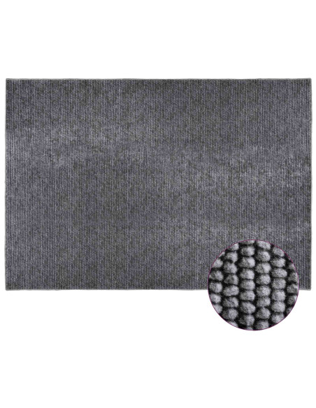 Tappeto Antracite 120 x 180 cm 100% Poliestere 3 mm Lavabile