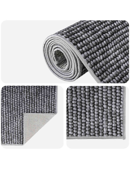 Tappeto Antracite 120 x 180 cm 100% Poliestere 3 mm Lavabile