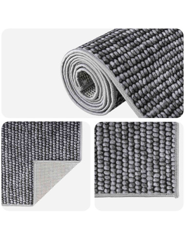 Tappeto Antracite 190 x 300 cm 100% Poliestere 3 mm Lavabile