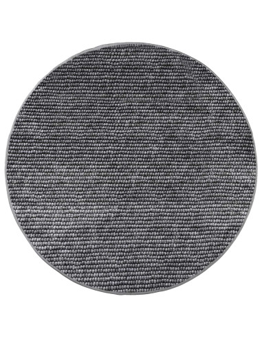 Tappeto Antracite Ø 120 cm 100% Poliestere 3 mm Lavabile