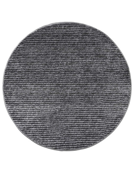 Tappeto Antracite Ø 120 cm 100% Poliestere 3 mm Lavabile