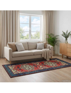 Tappeto ORIZ Rosso 80 x 200 cm 100% Poliestere
