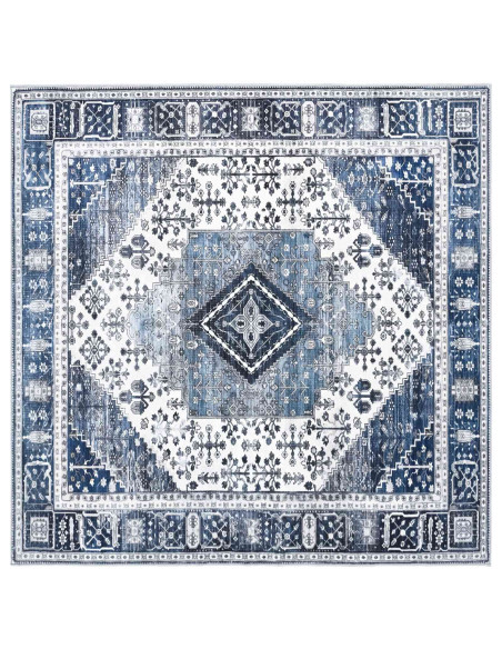 Tappeto ORIZ Blu Scuro 160 x 160 cm 100% Poliestere