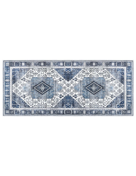 Tappeto ORIZ Blu Scuro 80 x 200 cm 100% Poliestere
