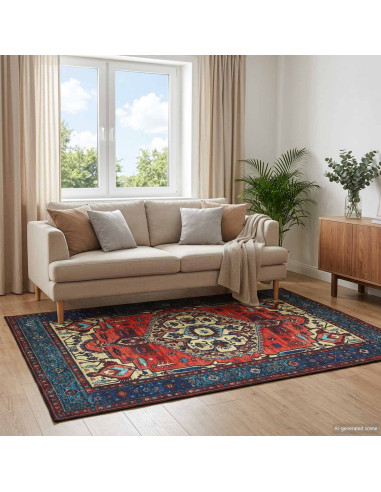 Tappeto ORIZ Rosso 200 x 200 cm 100% Poliestere