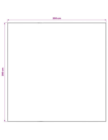 Tappeto ORIZ Rosso 200 x 200 cm 100% Poliestere