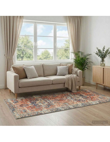 Tappeto ORIZ Arancione 80 x 200 cm 100% Poliestere