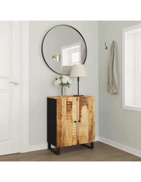 Credenza 60x33x75 cm in Legno Massello di Mango