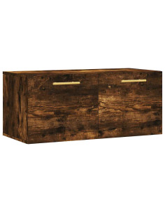 Mobile a Parete Rovere Fumo 80x36,5x35 cm in Legno Multistrato 2