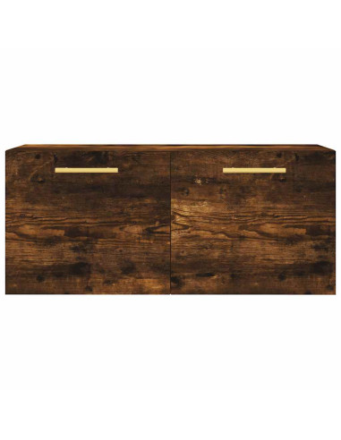 Mobile a Parete Rovere Fumo 80x36,5x35 cm in Legno Multistrato