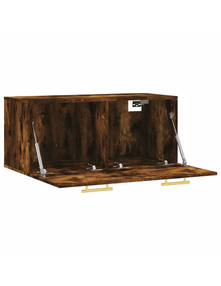 Mobile a Parete Rovere Fumo 80x36,5x35 cm in Legno Multistrato