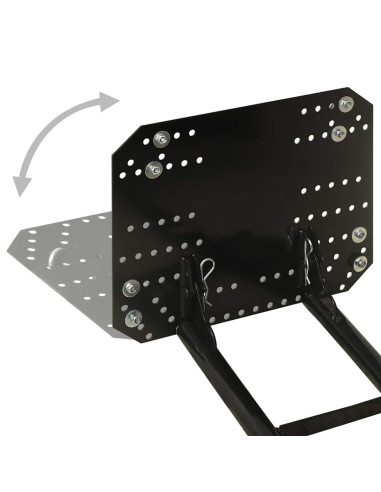Spazzaneve per ATV 115x38 cm Nero
