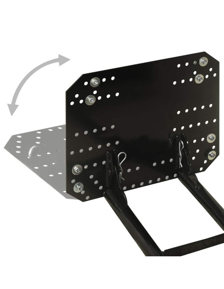 Spazzaneve per ATV 115x38 cm Nero