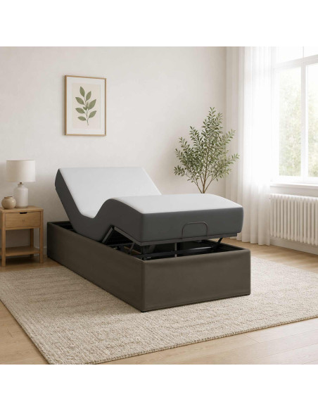Telaio Letto Elettrico Regolabile Grigio 200 x 90 x 33,5 cm