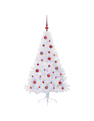 Albero di Natale artificiale Bianco 150 cm PVC e Acciaio