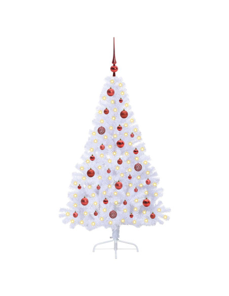 Albero di Natale artificiale Bianco 150 cm PVC e Acciaio