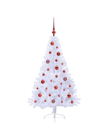 Albero di Natale artificiale Bianco 150 cm PVC e Acciaio
