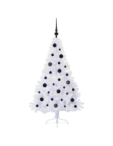 Albero di Natale artificiale Bianco 150 cm PVC e Acciaio