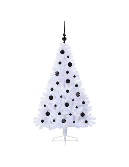 Albero di Natale artificiale Bianco 150 cm PVC e Acciaio