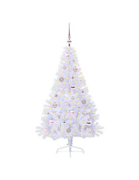 Albero di Natale artificiale Bianco 150 cm PVC e Acciaio