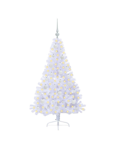 Albero di Natale artificiale Bianco 150 cm PVC e Acciaio