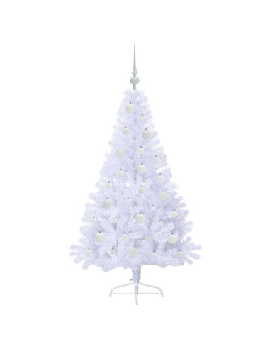 Albero di Natale artificiale Bianco 150 cm PVC e Acciaio