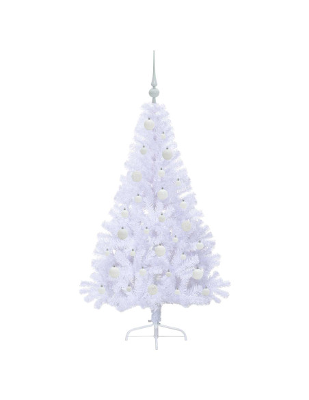 Albero di Natale artificiale Bianco 150 cm PVC e Acciaio
