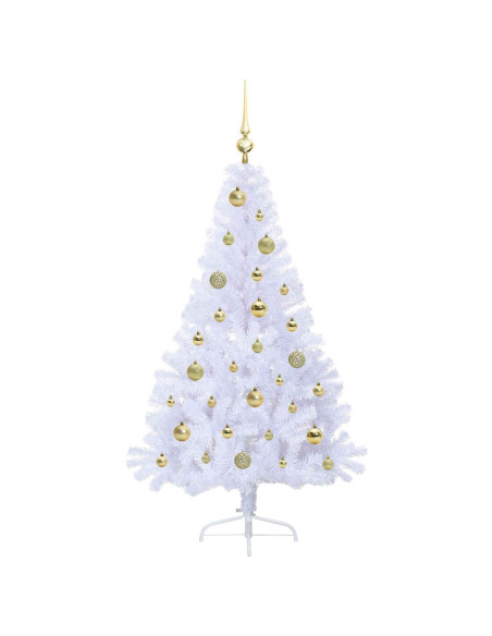 Albero di Natale artificiale Bianco 150 cm PVC e Acciaio
