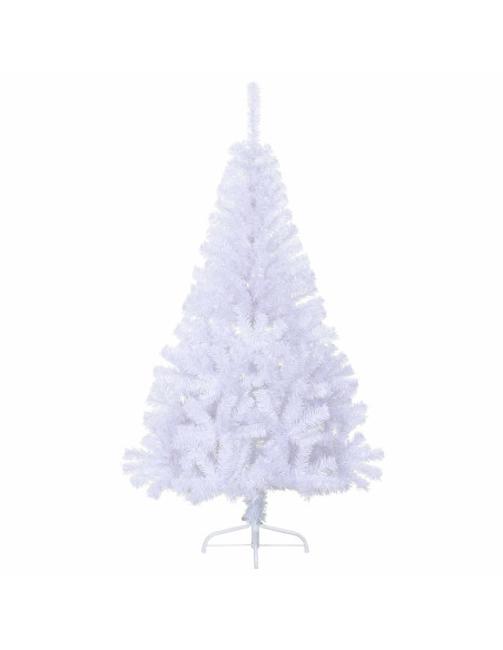 Albero di Natale artificiale Bianco 150 cm PVC e Acciaio