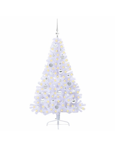 Albero di Natale artificiale Bianco 150 cm PVC e Acciaio