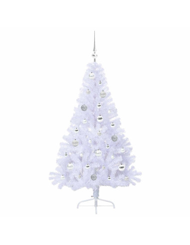 Albero di Natale artificiale Bianco 150 cm PVC e Acciaio