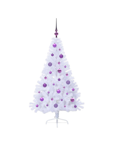 Albero di Natale artificiale Bianco 150 cm PVC e Acciaio