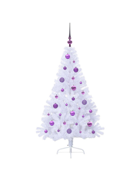 Albero di Natale artificiale Bianco 150 cm PVC e Acciaio