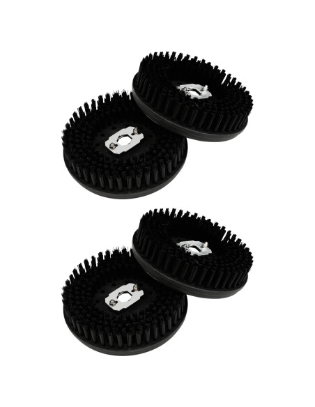 Testina spazzola per lucidatrice 4 pz Ø 13 cm Nero PP e nylon