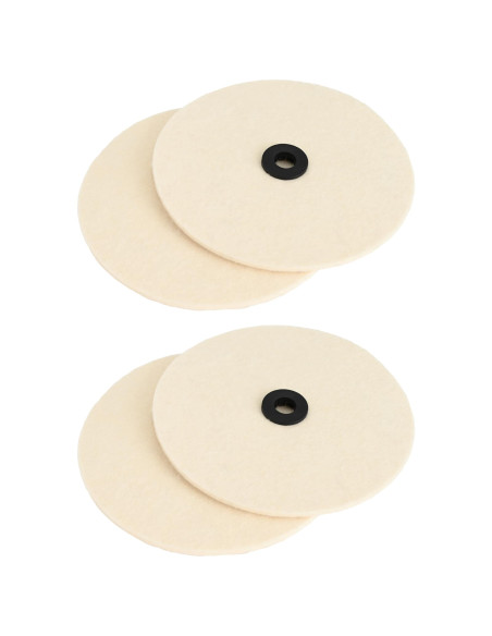 Dischi in feltro per lucidatrice 4 pz Ø 14 cm Crema Chiara
