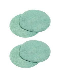 Cuffie per lucidatrice 4 pz Ø 14 cm Verde chiaro Microfibra