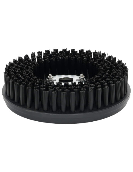 Testina spazzola per lucidatrice 4 pz Ø 13 cm Nero PP e nylon