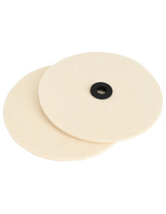 Dischi in feltro per lucidatrice 4 pz Ø 14 cm Crema Chiara 2