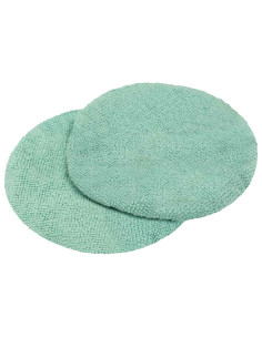 Cuffie per lucidatrice 4 pz Ø 14 cm Verde chiaro Microfibra 2